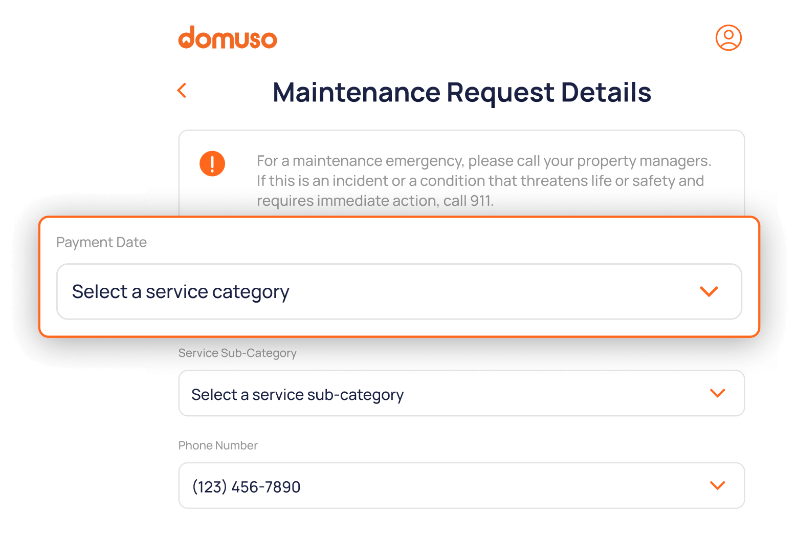Submit all maintenance requests online.